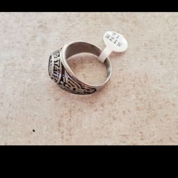 New stainless steel military United States Veteran ring size 8 - 14 - Picture 3 of 7